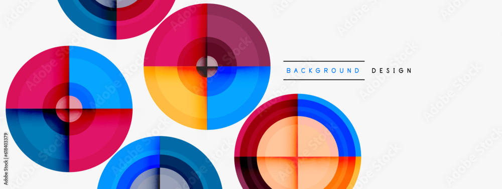 Circle pattern background. Abstract backgrounds bundle for wallpaper, banner, background, landing page, wall art, invitation, prints, posters