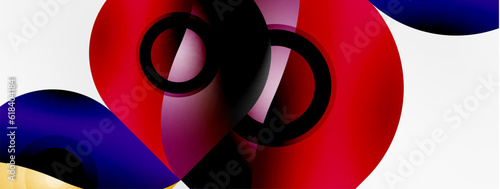 Vector abstract geometric background. Techno flower petals concept. Wallpaper or texture design, bright poster, banner, flyer