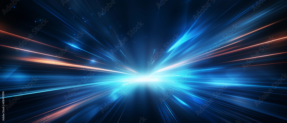 Vector Abstract, science, futuristic, energy technology concept. Digital image of light rays, stripes lines with blue light background Vector Abstract, science, futuristic, energy technology concept. Digital image of light rays, stripes lines with blue light background