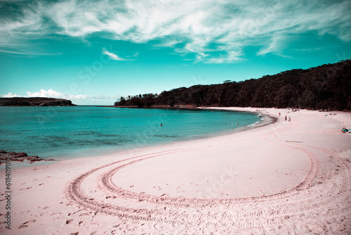 aqua blue beach and sand
