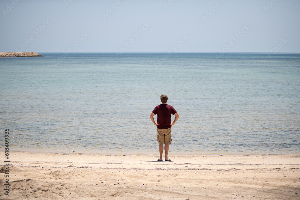 Man staring at the sea