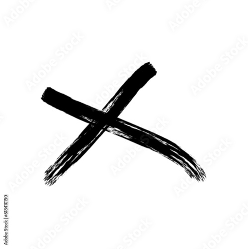 Hand-drawn cross vector 