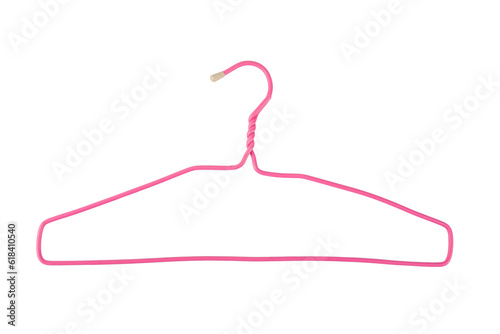 Plastic clothes hanger isolated on transparent background  photo