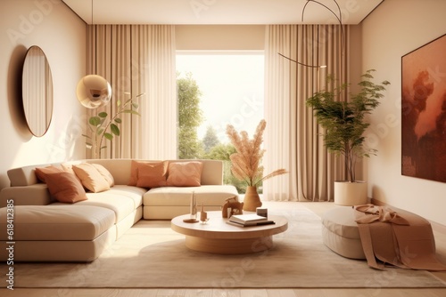 Modern living room showcasing a chic sofa close-up, sleek design, and hardwood floors