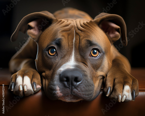 American Staffordshire Terrier Portrait, Generative AI
