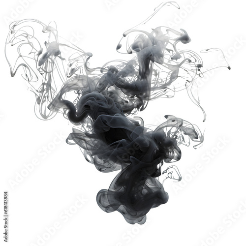Black smoke isolated illustration smooth
