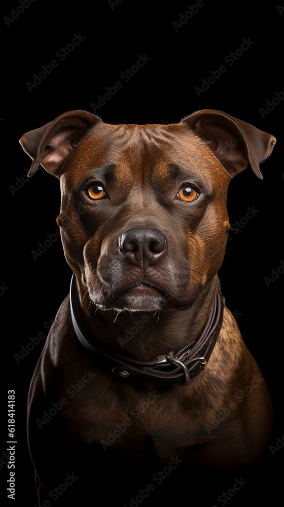 American Staffordshire Terrier, Portrait, Generative AI
