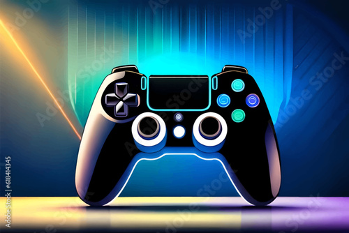 Background with joystick. Gamer background.