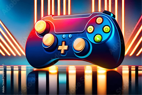 Background with joystick. Gamer background.