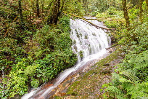 Lan Sadet Waterfall In the Kew Mae Pan nature trail, Doi Inthanon National Park
