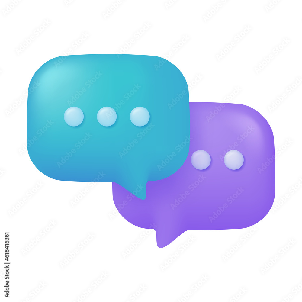 3d text box. Speech bubble dialog dialogue. questions and answers 3d text box. Speech bubble dialog dialogue. questions and answers