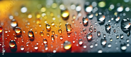 an image of a close up picture of raindrops Generated by AI