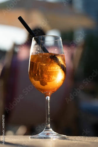 Photography Spritz backlit during sunset in Vienna