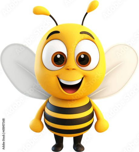 cute bee in 3d style.