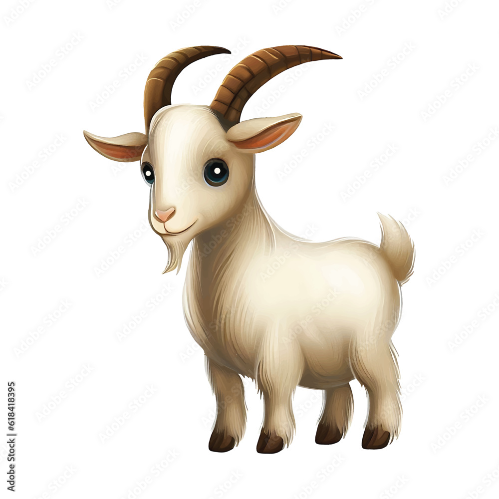 This captivating artwork showcases a lively goat with intricate details and vibrant colors. Perfect for farm-themed designs, nature-inspired graphics, or children's illustrations! This captivating artwork showcases a lively goat with intricate details and vibrant colors. Perfect for farm-themed designs, nature-inspired graphics, or children's illustrations!