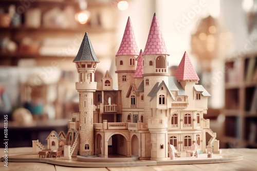 A whimsical fairy-tale castle playset