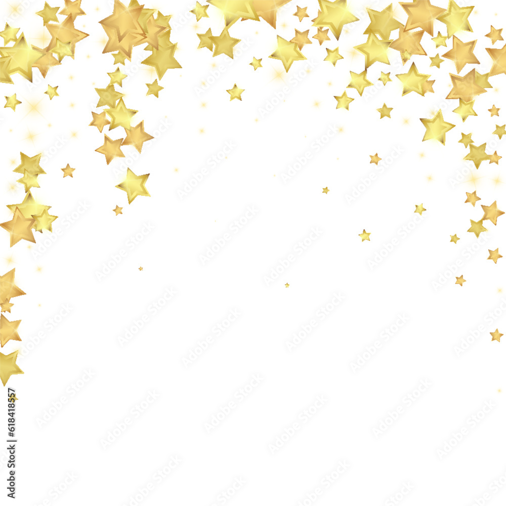 Magic stars vector overlay.  Gold stars scattered