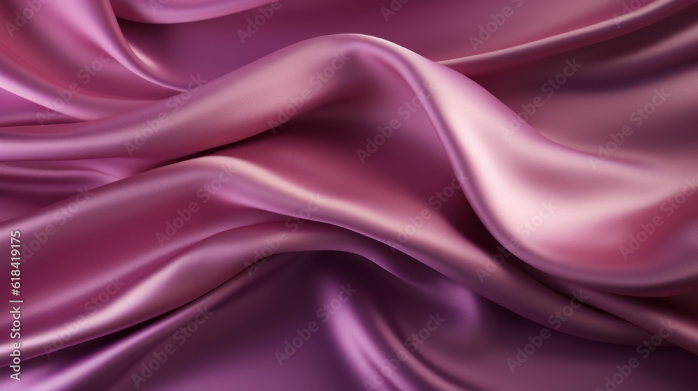 Silk Unfurled, Abstract Background with Luxurious Wavy Folds of Satin Velvet Material, generative ai.