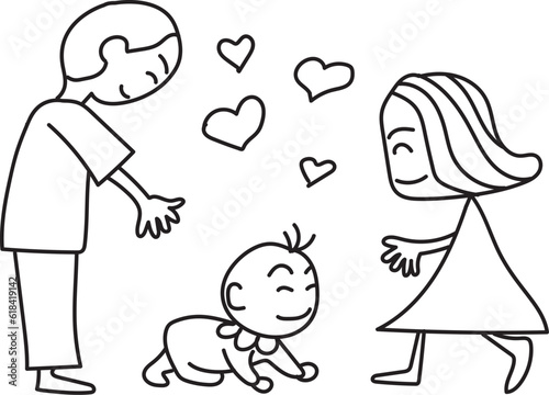 parent and child drawing