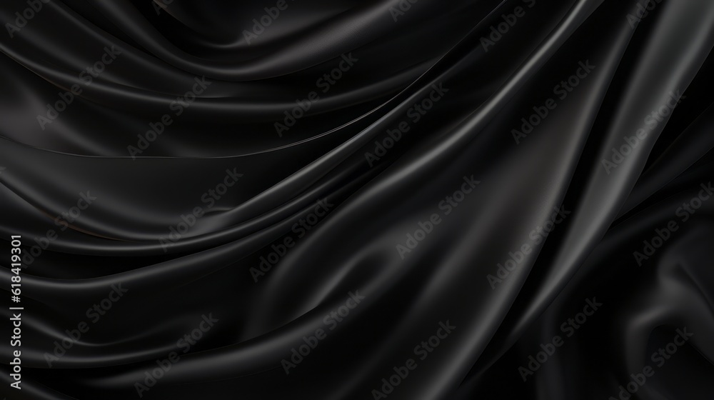 Silk Unfurled, Abstract Background with Luxurious Wavy Folds of Satin Velvet Material, generative ai. Silk Unfurled, Abstract Background with Luxurious Wavy Folds of Satin Velvet Material, generative ai.