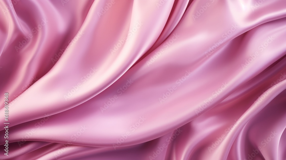 Fototapeta premium Silk Unfurled, Abstract Background with Luxurious Wavy Folds of Satin Velvet Material, generative ai.