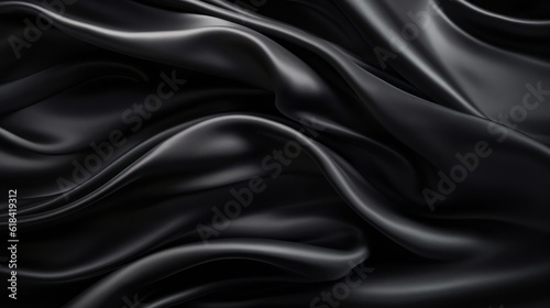 Silk Unfurled, Abstract Background with Luxurious Wavy Folds of Satin Velvet Material, generative ai.