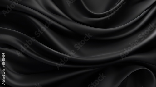 Silk Unfurled, Abstract Background with Luxurious Wavy Folds of Satin Velvet Material, generative ai.