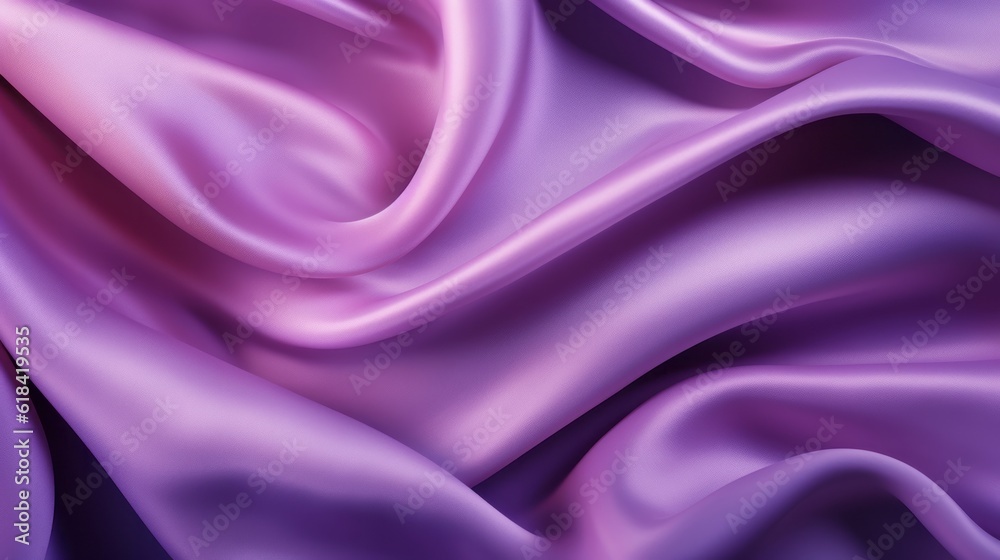 Obraz premium Silk Unfurled, Abstract Background with Luxurious Wavy Folds of Satin Velvet Material, generative ai.