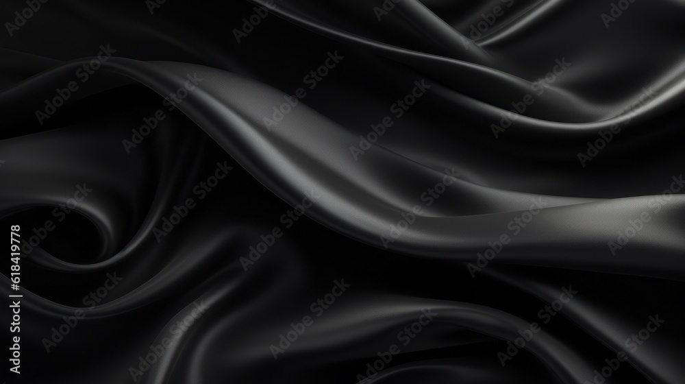 Silk Unfurled, Abstract Background with Luxurious Wavy Folds of Satin Velvet Material, generative ai. Silk Unfurled, Abstract Background with Luxurious Wavy Folds of Satin Velvet Material, generative ai.