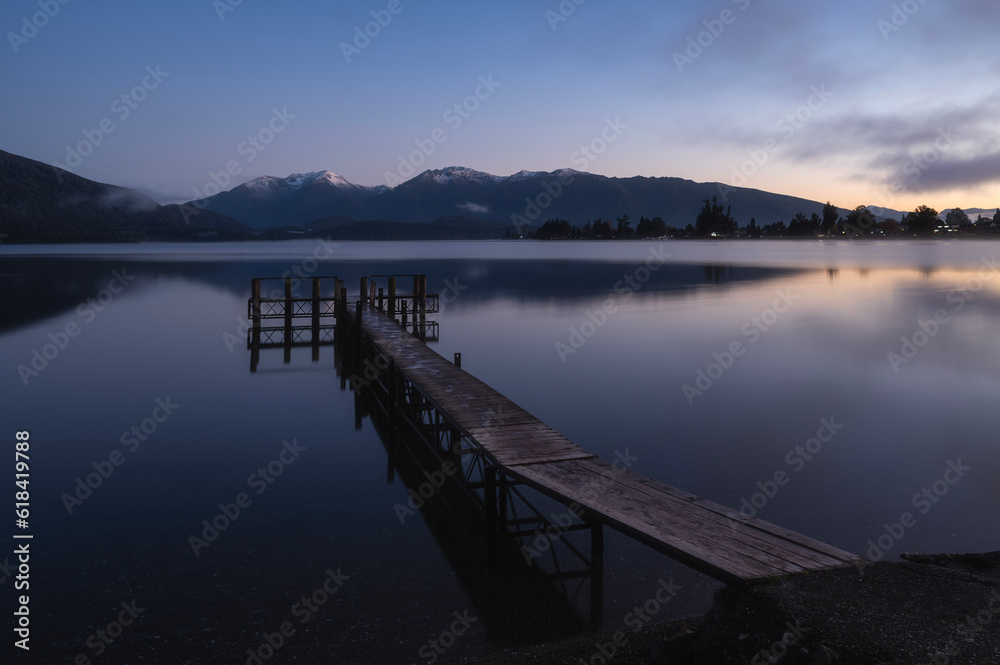 Sunrise over Lake Te Anau, New Zealand South Island Sunrise over Lake Te Anau, New Zealand South Island