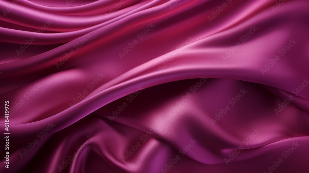 Fototapeta premium Silk Unfurled, Abstract Background with Luxurious Wavy Folds of Satin Velvet Material, generative ai.