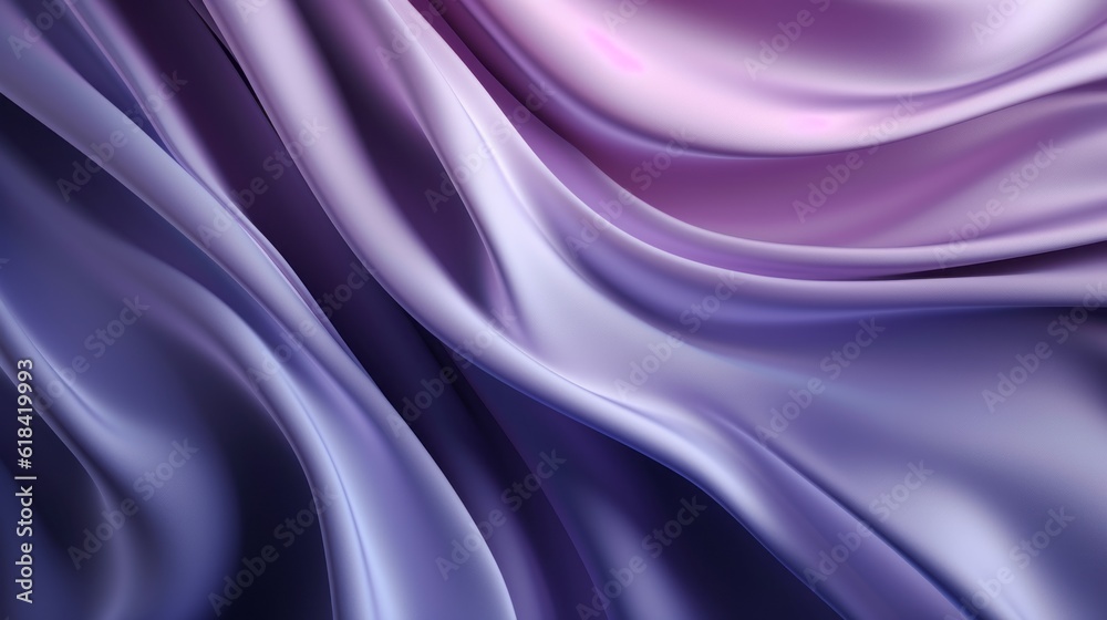 Obraz premium Silk Unfurled, Abstract Background with Luxurious Wavy Folds of Satin Velvet Material, generative ai.