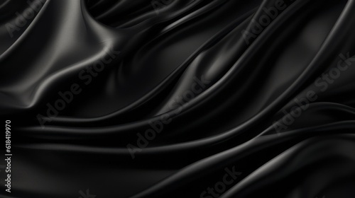 Silk Unfurled, Abstract Background with Luxurious Wavy Folds of Satin Velvet Material, generative ai.