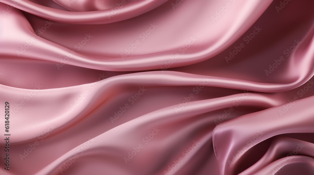 Fototapeta premium Silk Unfurled, Abstract Background with Luxurious Wavy Folds of Satin Velvet Material, generative ai.