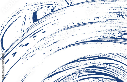 Grunge texture. Distress indigo rough trace. Drama