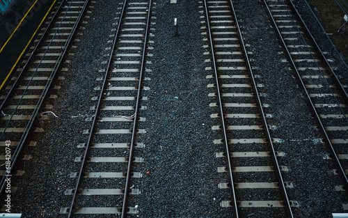 Empty train tracks