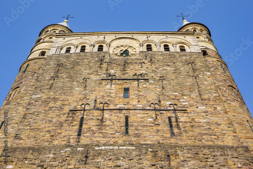 Front facade of the historic Basilica of our Lady in Maastricht, Netherlands photo