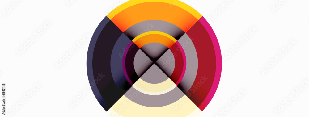 Circles with shadows trendy minimal geometric composition abstract background Circles with shadows trendy minimal geometric composition abstract background