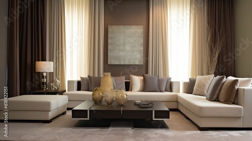 Beautiful Living Room in New Luxury Home © jambulart