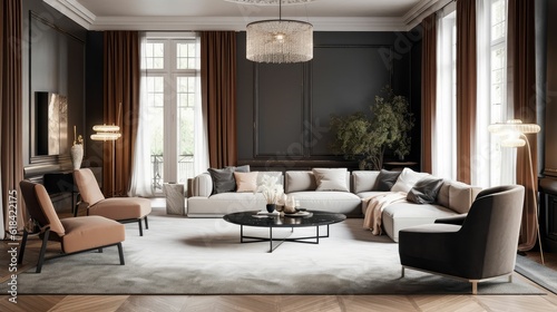 Beautiful Living Room in New Luxury Home © jambulart