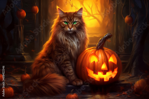 Halloween Cat - hybrid color photo