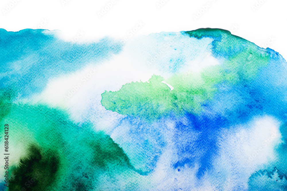 Colorful watercolor painting, artistic abstract background, beautiful design elements