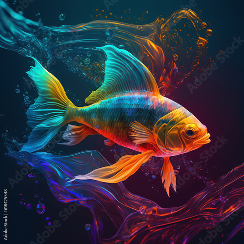 A very accurate picture of a beautiful and colorful fish