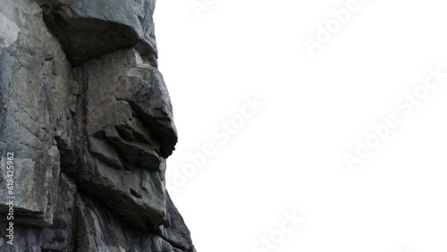 Rocky Cliff cutout PNG. 3d Render from Realistic Photoscan.