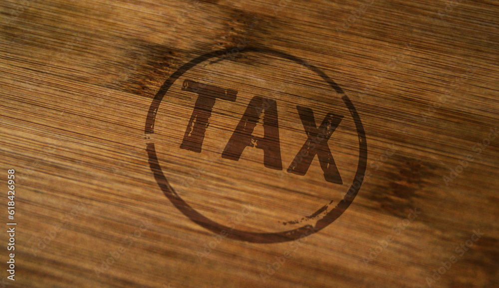 Tax and income taxation stamp and stamping Tax and income taxation stamp and stamping