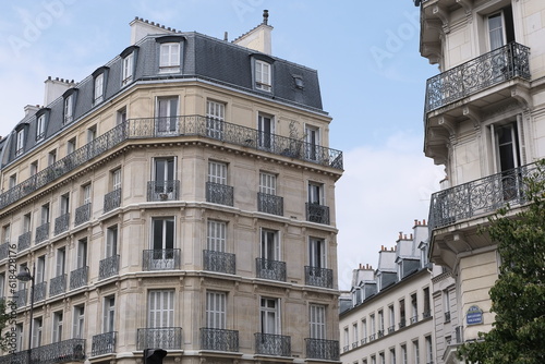 Photography Paris building façades, characteristic roofs, and more