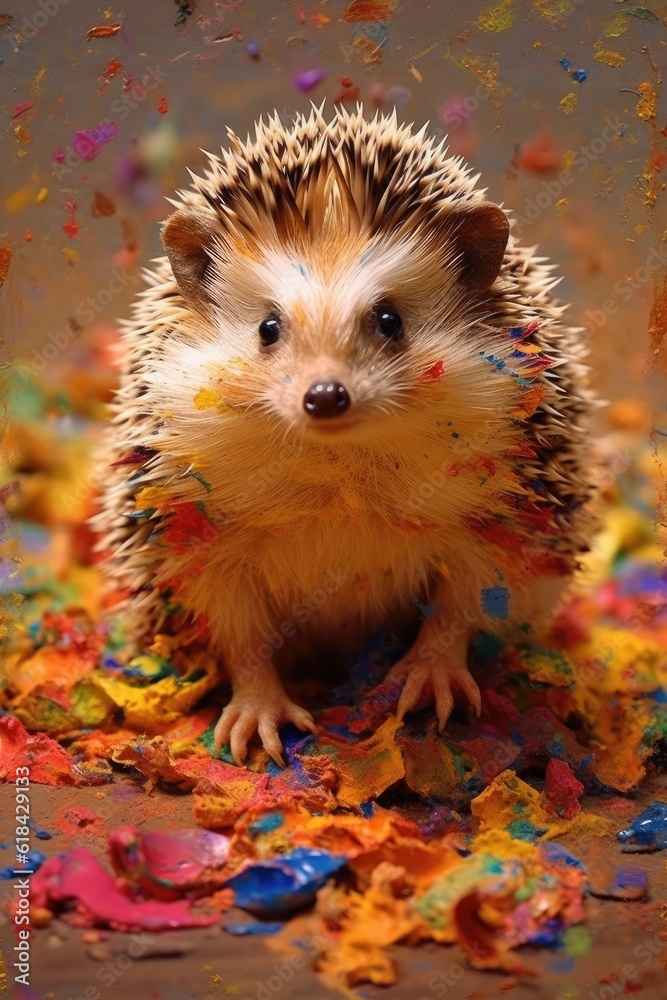 hedgehog form and spirit through an abstract lens. dynamic and expressive hedgehog print by using bold brushstrokes, splatters, and drips of paint. hedgehog raw power and untamed energy hedgehog form and spirit through an abstract lens. dynamic and expressive hedgehog print by using bold brushstrokes, splatters, and drips of paint. hedgehog raw power and untamed energy