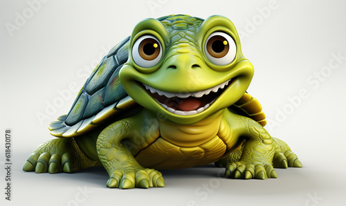 cute turtle isolated