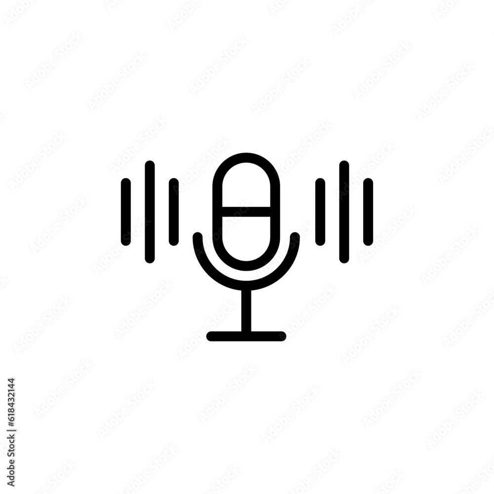communication mic sign symbol vector communication mic sign symbol vector