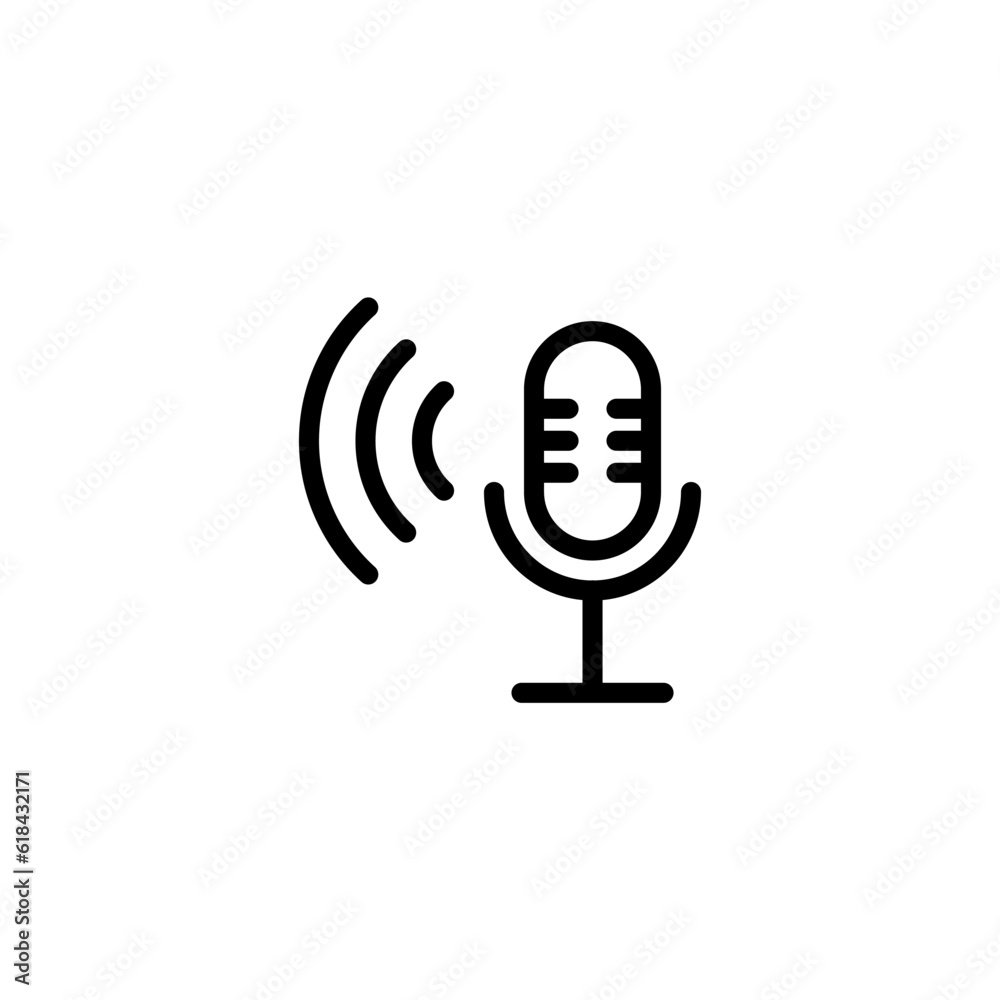 communication mic sign symbol vector communication mic sign symbol vector